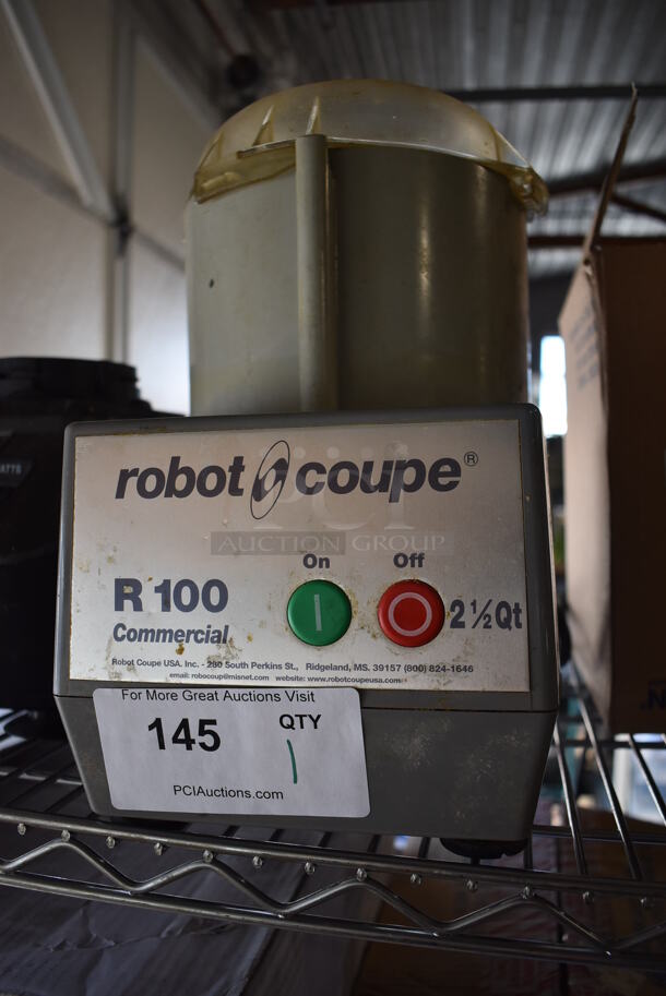 Robot Coupe R100 Metal Commercial Countertop 2.5 Quart Food Processor w/ Poly Bowl, Lid and S Blade. 120 Volts, 1 Phase. 7.5x11x13. Tested and Does Not Power On - Image 7 of 7