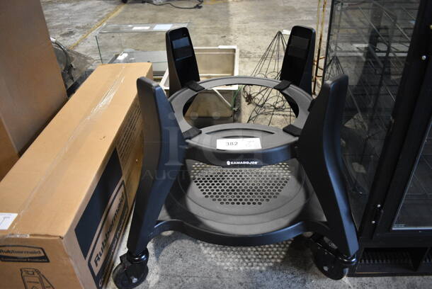 Kamadojoe Black Metal Cart on Commercial Casters. 26x26x23 - Image 1 of 3