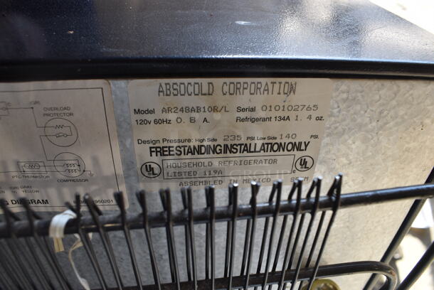 Absocold AR248AB10R/L Metal Mini Cooler. 120 Volts, 1 Phase. 19x21x25. Tested and Does Not Power On - Image 6 of 6