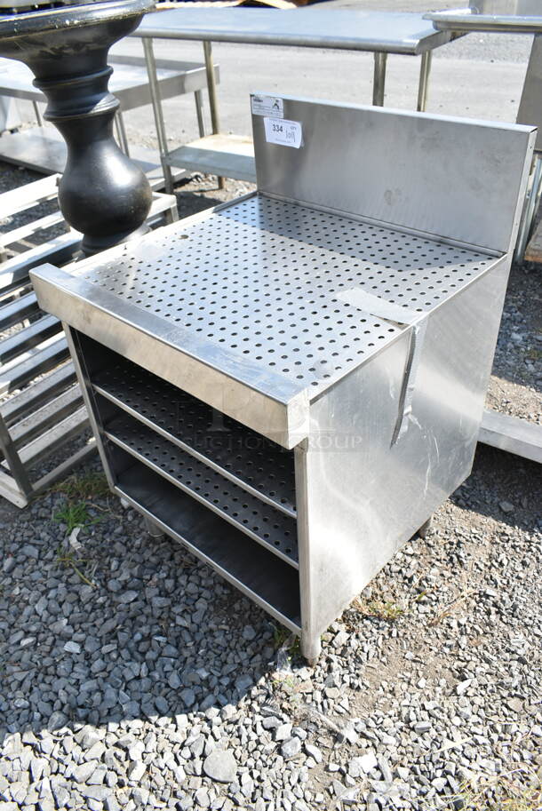 Glastender DBGR-24 Stainless Steel Underbar Glass Rack Storage Unit Drainboard Top.  - Image 2 of 5