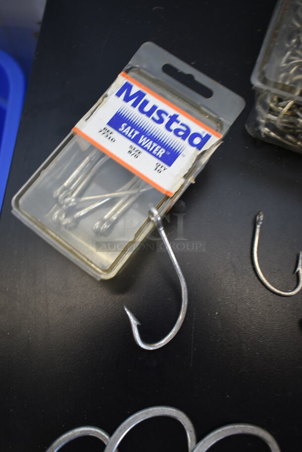 ALL ONE MONEY! Tier Lot of Various Items Including Hooks, Pliers, Reel, and Lures - Image 4 of 12