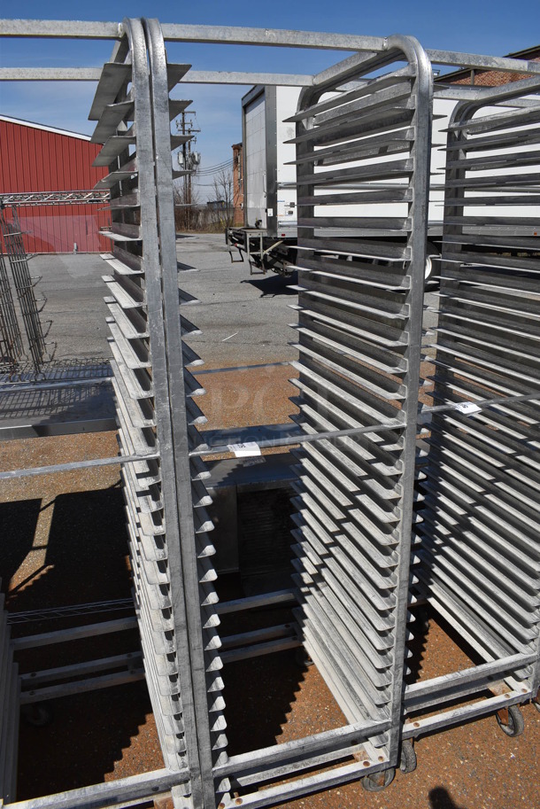Metal Commercial Pan Transport Rack on Commercial Casters. 20.5x26x74 - Image 2 of 3