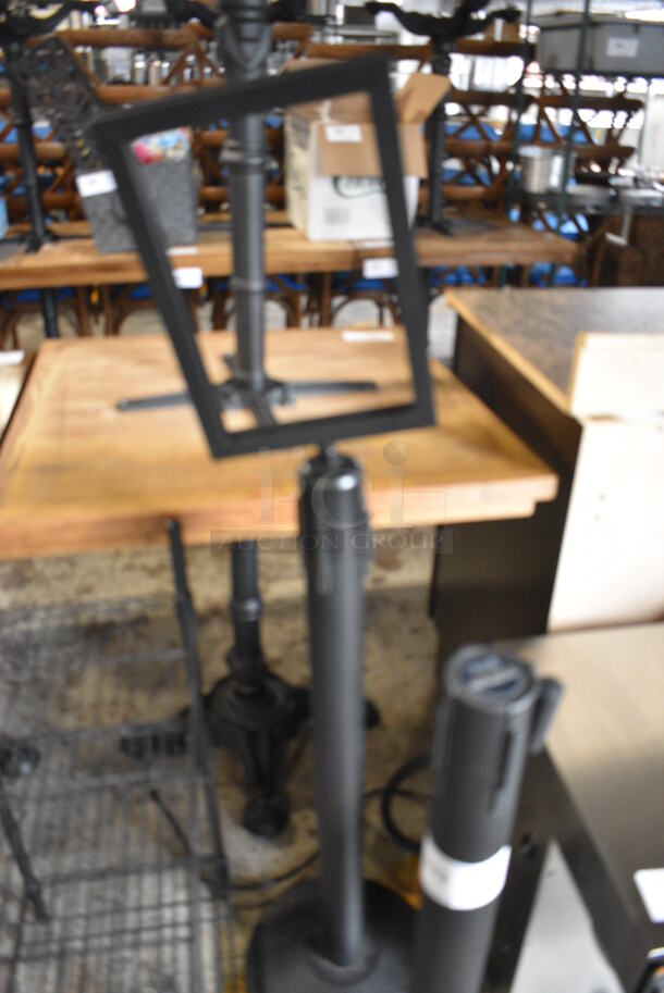 2 Black Stanchions. 12x12x50.5, 12x12x37.5. 2 Times Your Bid! - Image 2 of 5