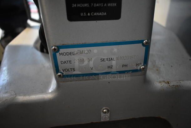 General GEM120 Metal Commercial Floor Style 20 Quart Planetary Dough Mixer w/ Stainless Steel Mixing Bowl, Bowl Guard and Paddle Attachments. 110 Volts, 1 Phase.  Tested and Working! - Image 7 of 7