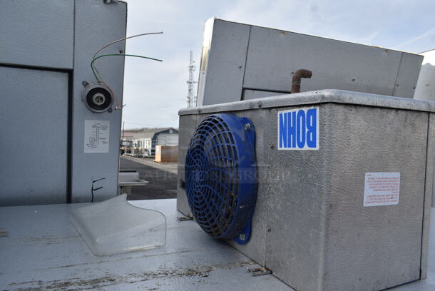 2 Mr Winter Walk In Boxes That Make a 8'x16' Combo Walk In Box w/ Copeland FFAP-020Z-TFC-072 208-230 Volt Compressor, Bohn ADT065AK 115 Volt, 1 Phase Evaporator, Bohn ADT104AK 115 Volt, 1 Phase Evaporator. Picture of the Unit Before Removal Is Included In the Listing. Information Provided By The Consignor But Not Verified By PCI Auctions. - Image 9 of 12