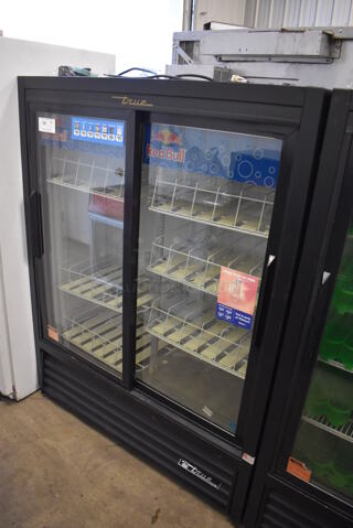 2014 True GDM-41SL-60-LD Metal Commercial 2 Door Cooler Merchandiser w/ Poly Coated Racks. 115 Volts, 1 Phase. 47x21x60. Tested and Working!