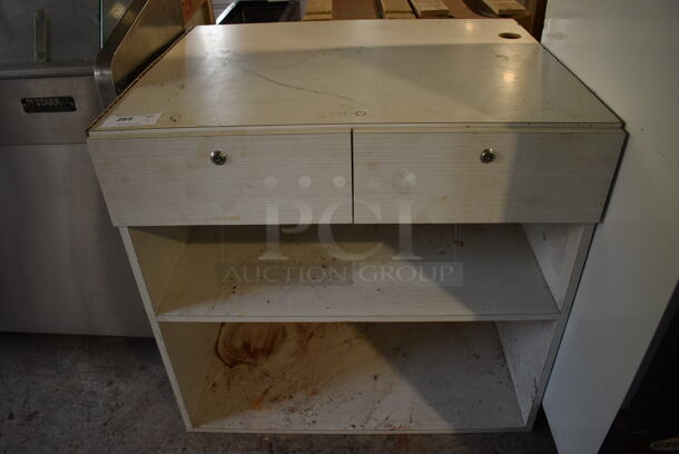 Wood Pattern Counter. 37x31x36 - Image 1 of 5