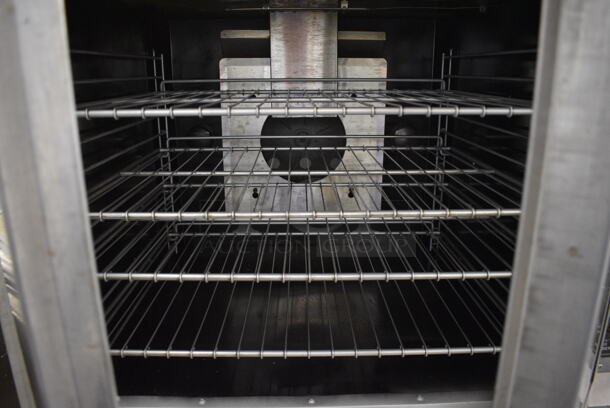 Royal RCOS-1 Stainless Steel Commercial Natural Gas Powered Full Size Convection Oven w/ View Through Door, Solid Door and Metal Racks on Metal Legs. 38x38x63 - Image 6 of 8