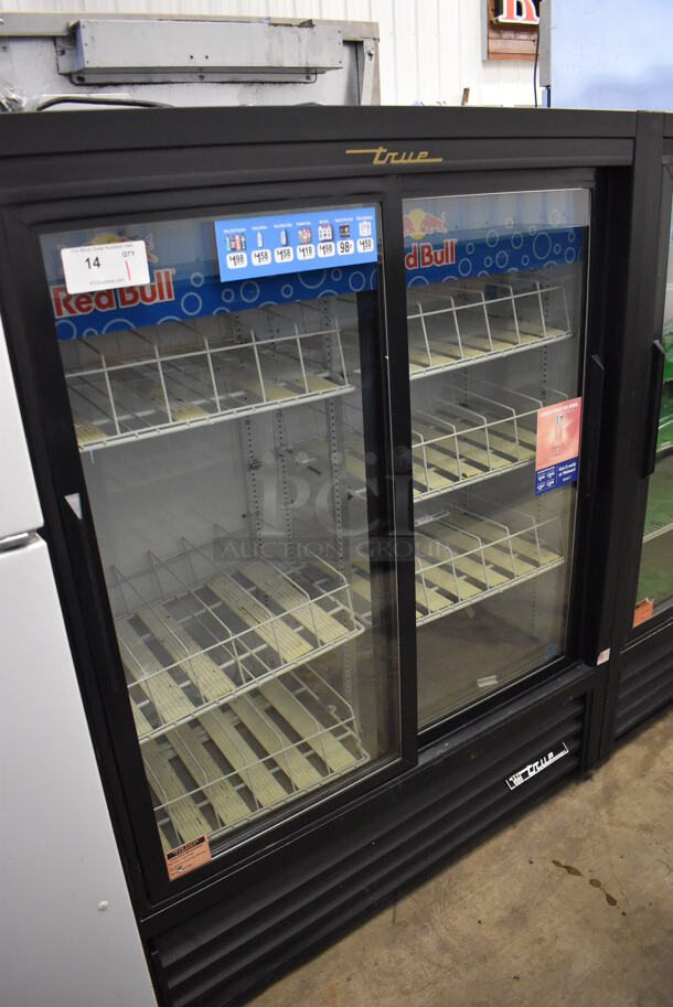 2014 True GDM-41SL-60-LD Metal Commercial 2 Door Cooler Merchandiser w/ Poly Coated Racks. 115 Volts, 1 Phase. 47x21x60. Tested and Working! - Image 5 of 6