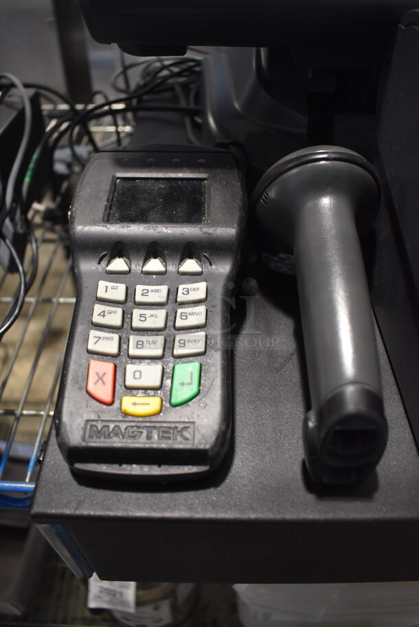 Micros 15" POS Monitor, Epson M129H Receipt Printer, Credit Card Reader, Barcode Scanner and Metal Cash Drawer - Image 4 of 8