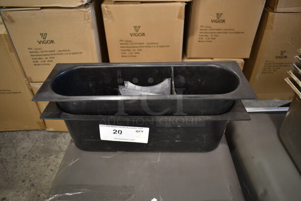 ALL ONE MONEY! Lot of 2 Black Inserts for Ice Bin / Sink.