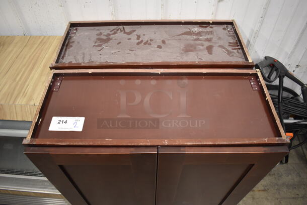 2 Wooden 2 Door Cabinets. 30x13x36. 2 Times Your Bid! - Image 5 of 5