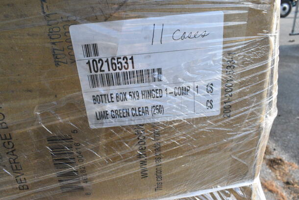 22 BRAND NEW! COX-59-BB-LG 5×9″ BOTTLEBOX Hinged Lime Green/Clear. 22 Times Your Bid!  - Image 7 of 8