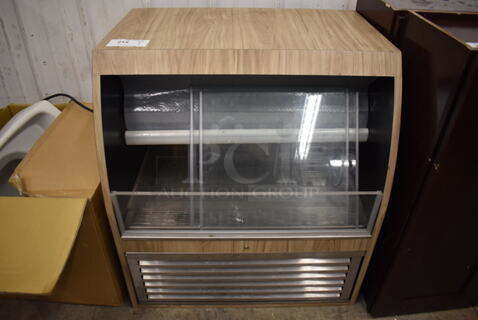 QBD WC3034 Metal Commercial Floor Style Open Grab N Go Merchandiser. 120 Volts, 1 Phase. 30x23x33. Tested and Powers On But Temps at 48 Degrees