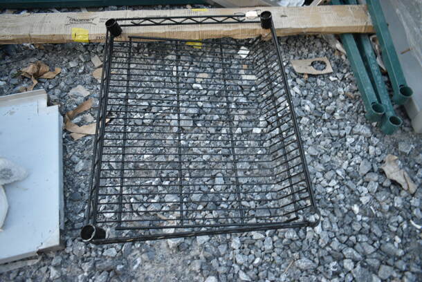 BRAND NEW SCRATCH AND DENT! All One Money! Lot of Various Items Including Black Wire Shelf, Green Shelf Frames and Metal Pieces - Image 4 of 9