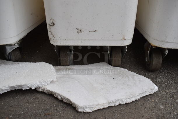 White Poly Ingredient Bin on Commercial Casters. - Image 2 of 2