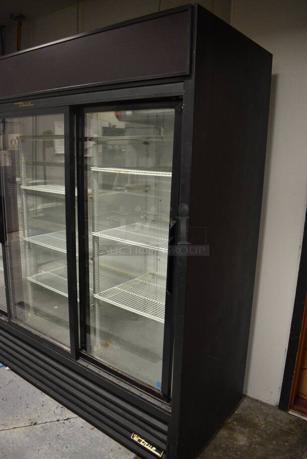 2014 True GDM-69-LD ENERGY STAR Metal Commercial 3 Door Reach In Cooler Merchandiser w/ Poly Coated Racks. 115 Volts, 1 Phase. 78.5x30x78.5. Item Was in Working Condition on Last Day of Business. (kitchen) - Image 2 of 7