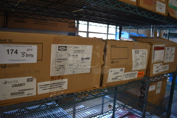 3 Boxes of Hubbell Prescolite LC8LED277 Housing. 3 Times Your Bid!