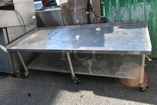 Stainless Steel Equipment Stand w/ Metal Under Shelf on Commercial Casters.  - Image 1 of 4