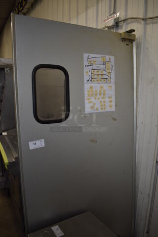 Eliason Metal Commercial Swinging Kitchen Door. 39.5x4x78.5