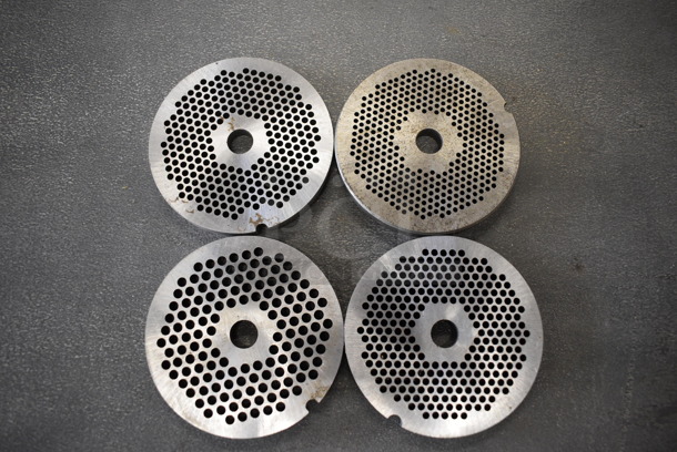 4 Metal Meat Grinder Plates. 3.25x3.25x0.5. 4 Times Your Bid! - Image 2 of 3
