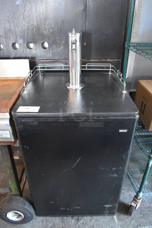 Summit Model 564.91509990 Metal Commercial Direct Draw Kegerator w/ Beer Tower on Commercial Casters. 120 Volts, 1 Phase. 24x24x51. Tested and Working!