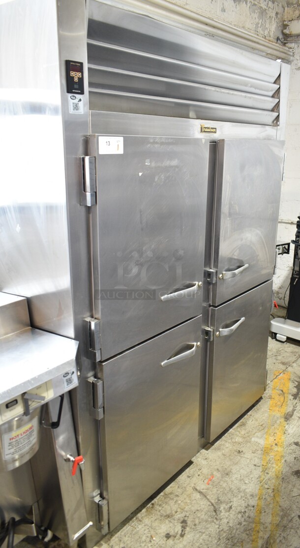 Traulsen AHT232WUT-127 Stainless Steel Commercial 4 Half Size Reach In Cooler w/ Metal Racks. 115 Volts, 1 Phase.  Cannot Test Due To Cut Power Cord - Image 1 of 7