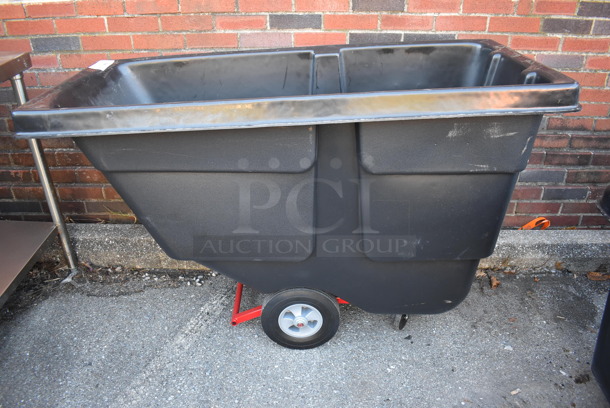 BRAND NEW! Rubbermaid Black Poly Bin on Casters. 56x28x37 - Image 2 of 8