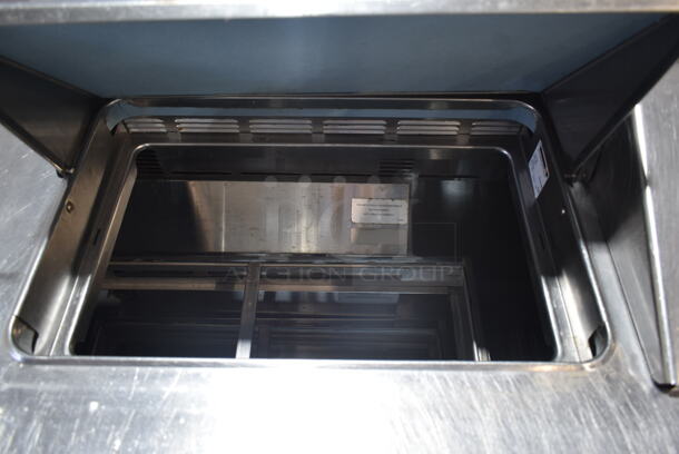 Delfield UCD4464N-12-DD5 Stainless Steel Commercial Sandwich Salad Prep Table Bain Marie Mega Top w/ 4 Drawers. 115 Volts, 1 Phase. Tested and Powers On But Does Not Get Cold
 - Image 4 of 8