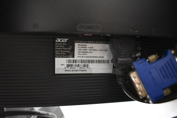 Acer Model B226HQL 22" Computer Monitor. - Image 3 of 3