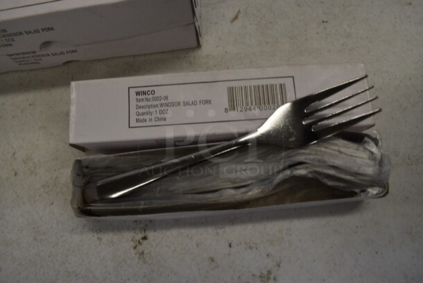 48 BRAND NEW IN BOX! Winco 0002-06 Stainless Steel Windsor Salad Fork. 6.25". 48 Times Your Bid! - Image 4 of 4
