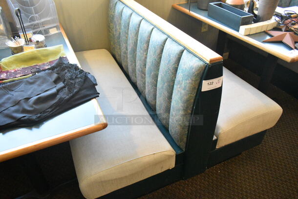 10 Green and Tan Booth Seats; Singles and Doubles. Does Not Include Contents or Tables. 10 Times Your Bid! BUYER MUST REMOVE: Bring Tools and Manpower Needed To Remove This Item. (booth room)  - Image 3 of 8