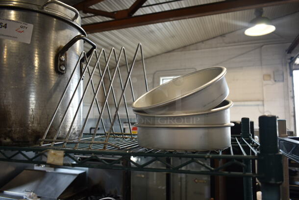 ALL ONE MONEY! Lot of Metal Stock Pot, Cutting Board Rack and Round Baking Pans - Image 3 of 3