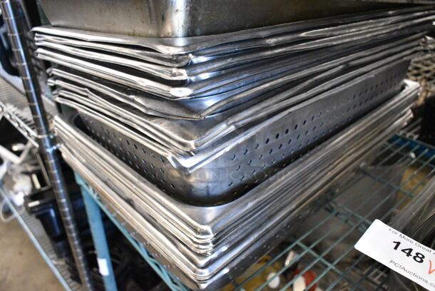 20 Various Stainless Steel Full Size Drop In Bins. 20 Times Your Bid!  - Image 3 of 4