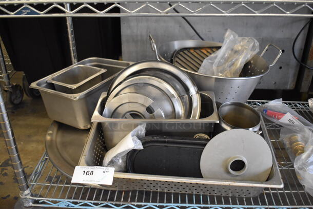 ALL ONE MONEY! Lot of Various Metal Pieces Including Lids, Drop In Bins and Lid - Image 1 of 6