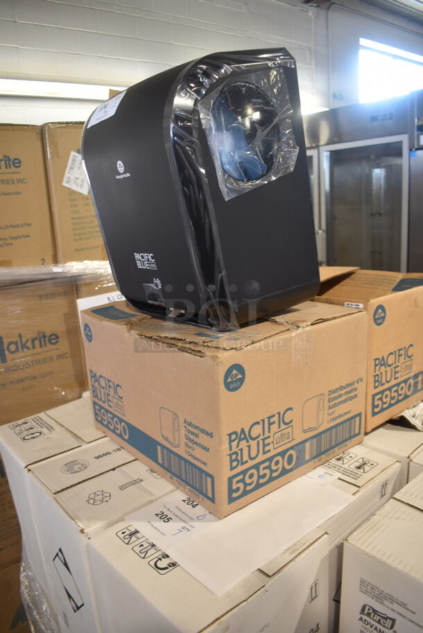 2 BRAND NEW! Pacific Blue Black Poly Wall Mount Paper Towel Dispensers. 2 Times Your Bid! - Image 3 of 5
