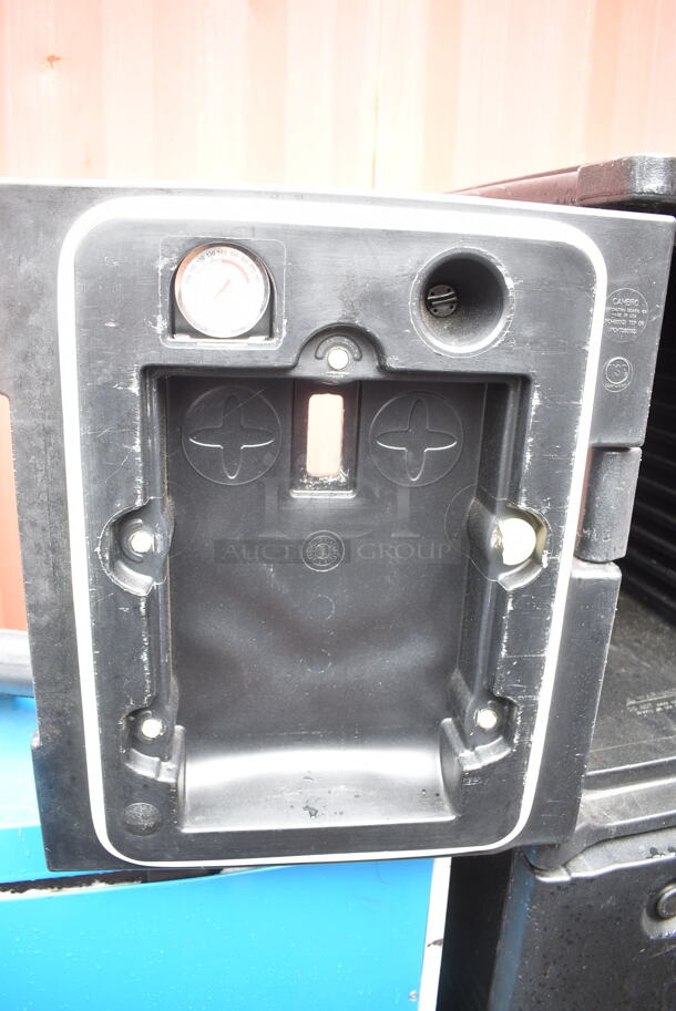 Cambro UPCJ800 Black Poly Insulated 2 Cabinet Portable Catering Food Cart on Commercial Casters.  - Image 4 of 8