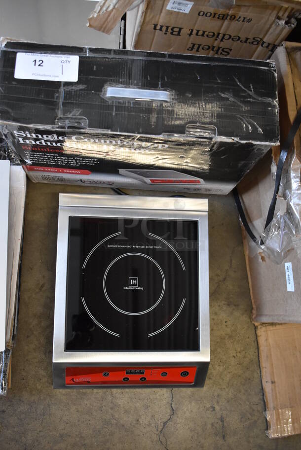 BRAND NEW IN BOX! Avantco 177IC3500 Stainless Steel Commercial Countertop Electric Powered Single Burner Induction Range. 208-240 Volts, 1 Phase. 13x17x4. Tested and Working! - Image 5 of 7