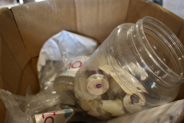 ALL ONE MONEY! Lot of Various Pieces to Ice Cream Machine Including 7 Poly Drip Trays and 2 Metal Drip Tray Grates - Image 6 of 6