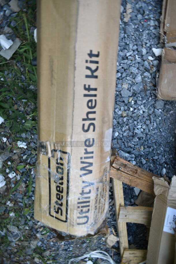 BRAND NEW SCRATCH AND DENT! Steelton 465B1860KE4 Utility Wire Shelf Kit. May Be Missing Pieces. - Image 2 of 4