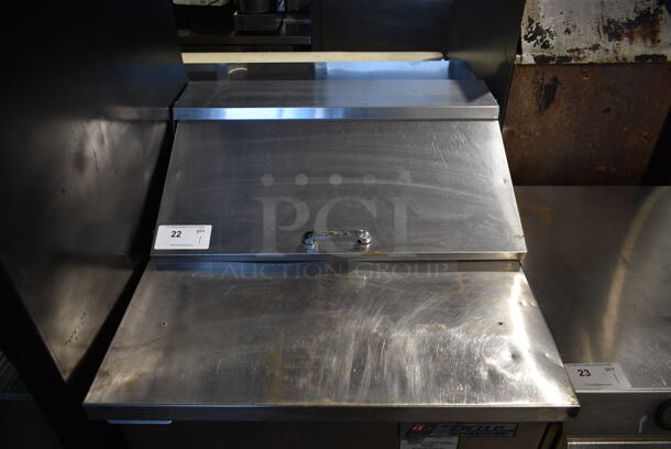 True TSSU-27-08 Stainless Steel Commercial Sandwich Salad Prep Table Bain Marie Mega Top on Commercial Casters. 115 Volts, 1 Phase. Tested and Powers On But Does Not Get Cold - Image 2 of 7