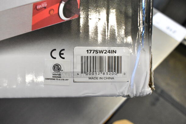 BRAND NEW SCRATCH AND DENT! Avantco 177SW24IN 24" Strip Warmer with Adjustable Infinite Controls and Cord. 120 Volts, 1 Phase.  - Image 4 of 4