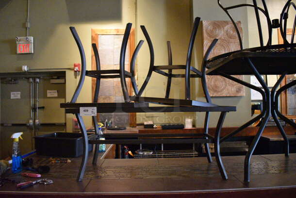 3 Various Metal Outdoor Patio Tables and End Tables. BUYER MUST REMOVE. Includes 42x23x18, 21x21x20. 3 Times Your Bid! (Susquehanna Ale House) - Image 1 of 2