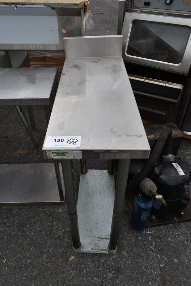 Regency 600TB3012G Stainless Steel Commercial Table w/ Back Splash and Under Shelf. - Image 1 of 5