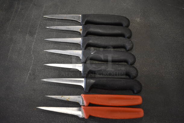 8 Sharpened Stainless Steel Paring Knives. Includes 7". 8 Times Your Bid! - Image 1 of 4