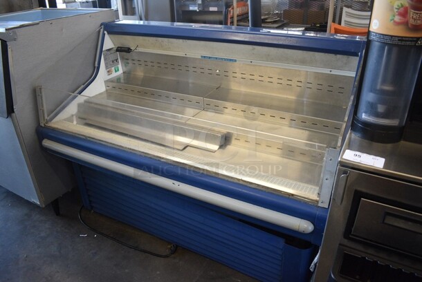 Hussmann Model SHM-5 Metal Commercial Floor Style Grab N Go Open Merchandiser w/ Metal Shelves. 115 Volts, 1 Phase. 60x30x44. Tested and Working!