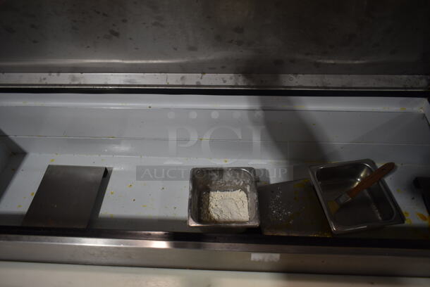 Torrey Stainless Steel Commercial Pizza Prep Table w/ Oversized Cutting Board. Tested and Powers On But Does Not Get Cold  - Image 7 of 9