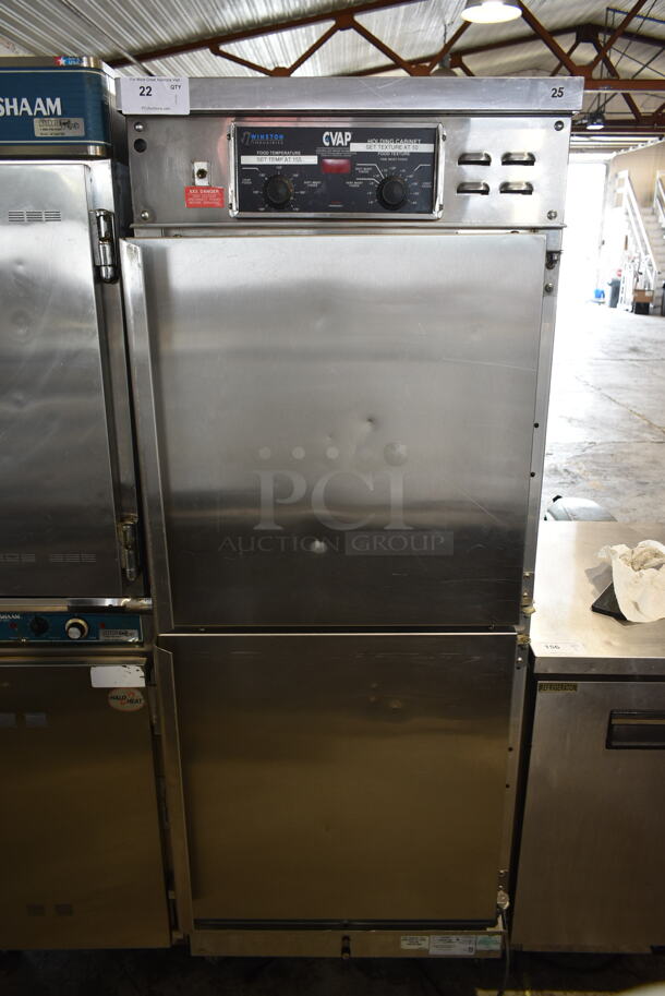 Winston HA4022GE CVap Stainless Steel Commercial 2 Half Size Door Warming Holding Cabinet on Commercial Casters. 120 Volts, 1 Phase. Tested and Working! - Image 1 of 7