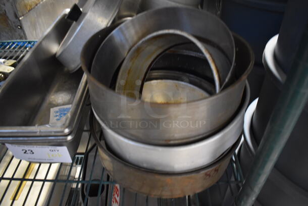 ALL ONE MONEY! Lot of Various Metal Items Including Drop In Bins and Baking Pan Collars - Image 4 of 4