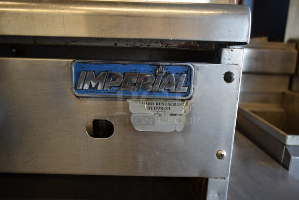 Imperial Stainless Steel Commercial Countertop Natural Gas Powered Flat Top Griddle.  - Image 9 of 9